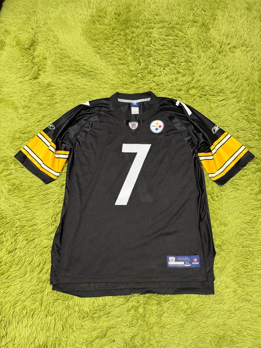 Vintage Reebok NFL Pittsburgh Steelers #7 Ben Roethlisberger Jersey Size XL